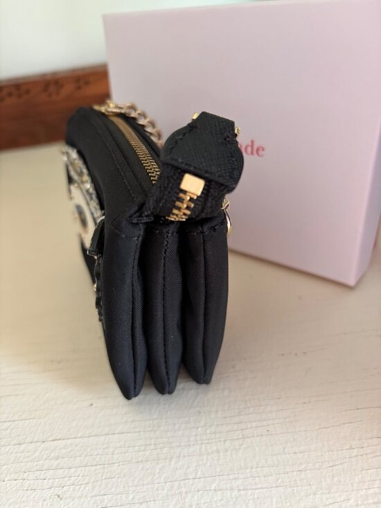 Kate Spade Star Bright Owl Mini Natasha Coin Purse Black - Picture 5 of 9